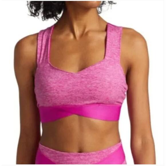 Free People FP Movement Just Breathe Sports Bra Women's Size Small Hibiscus Pink - Picture 2 of 13